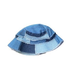 URBAN OUTFITTERS DENIM BLUE PATCHWORK BUCKET HAT